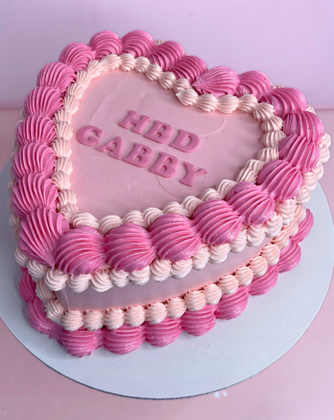 Pretty Pink Heart Shaped Speciality Cake