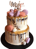2-Tier Semi-Naked Buttercream with Metallic Drip Speciality Cake