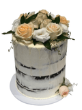 All About Peach and White Floral Double-Height Speciality Cake