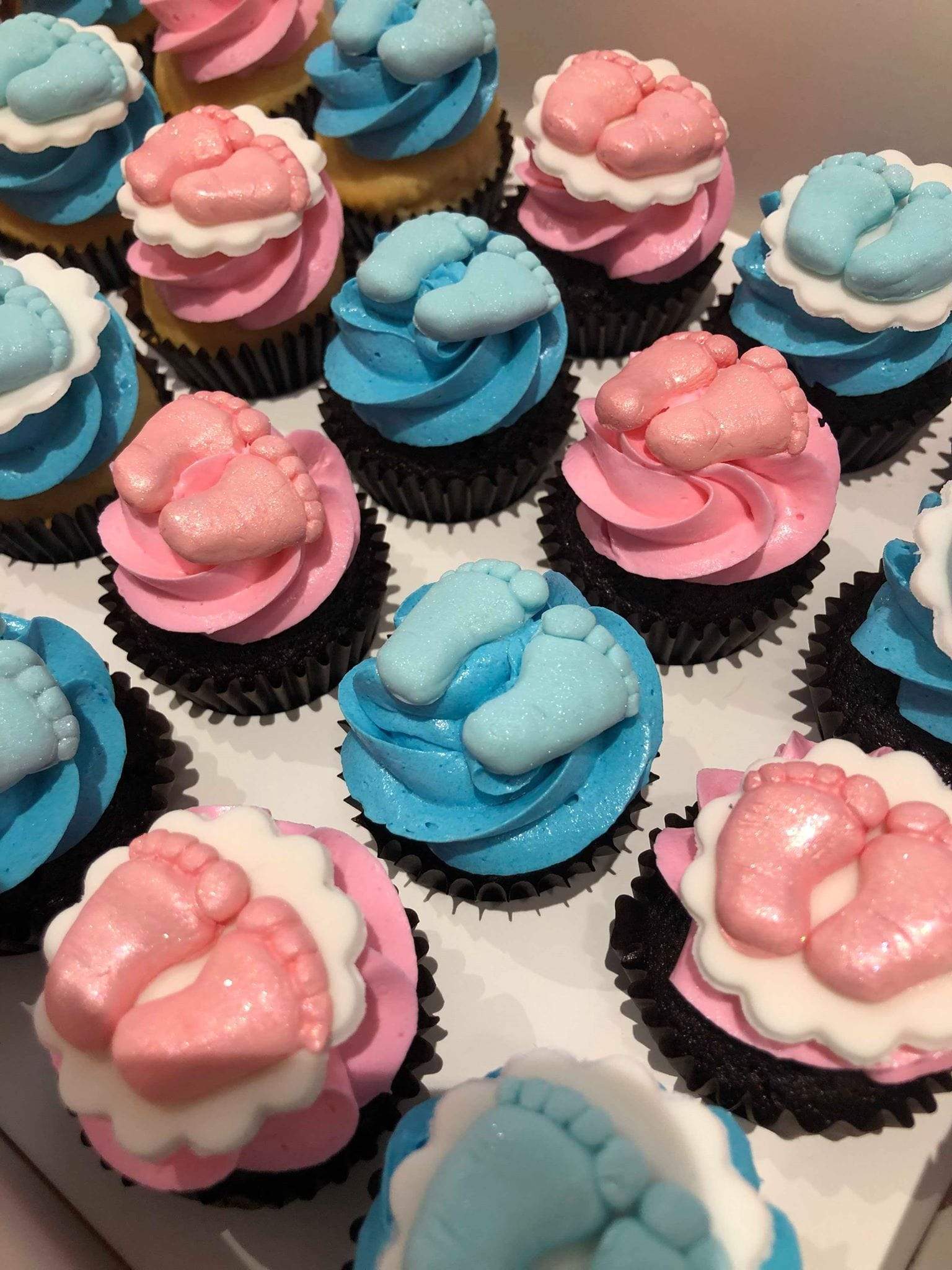 Cake Creations by Kate™ Mini Cupcakes Mini Cupcakes with Fondant Baby Footprints