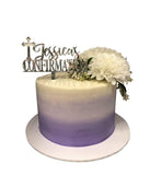Ombre Purple and White Buttercream Floral Speciality Cake