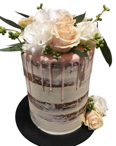 Peach, White And Pink Semi-naked Speciality Cake – Cake Creations By Kate™