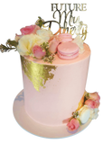 Pink and Gold Buttercream Double-Height Engagement Speciality Cake