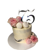 Cake Creations by Kate™ SpecialityCakes Pink Roses and Macarons Semi-Naked Buttercream Speciality Cake