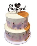 Watercolour and Caramel Drip 2-Tier Speciality Cake