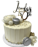 Cake Creations by Kate™ SpecialityCakes White Silver and Gold Floral Buttercream Speciality Cake