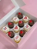 Cake Creations by Kate™ Valentine's Day 12 Valentine's Day Deluxe Mini cupcakes