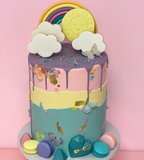 Adorable Rainbow Fantasy Double Height Cake