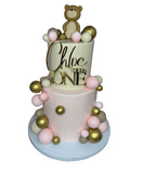Cake Creations by Kate™ SpecialityCakes 2-Tier Pink and Gold Extended Speciality Cake
