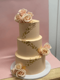 Cake Creations by Kate™ SpecialityCakes 3-Tier Peach & Rose Gold Cake