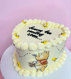 Winnie The Pooh Heart Shaped Speciality Cake