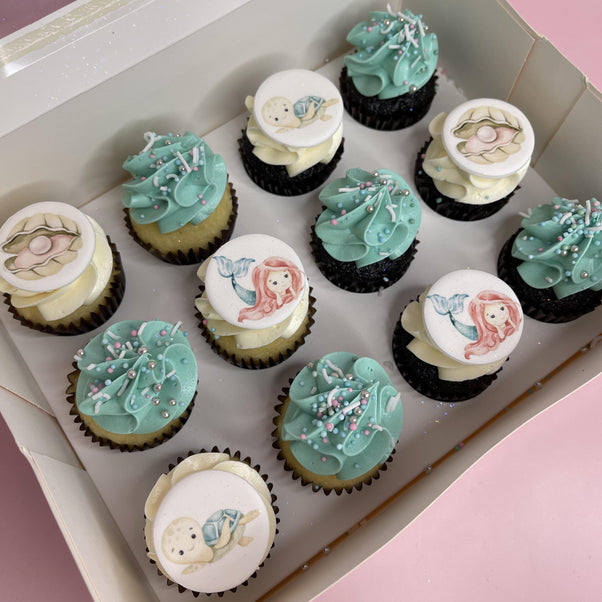 Mermaid Mini Cupcakes