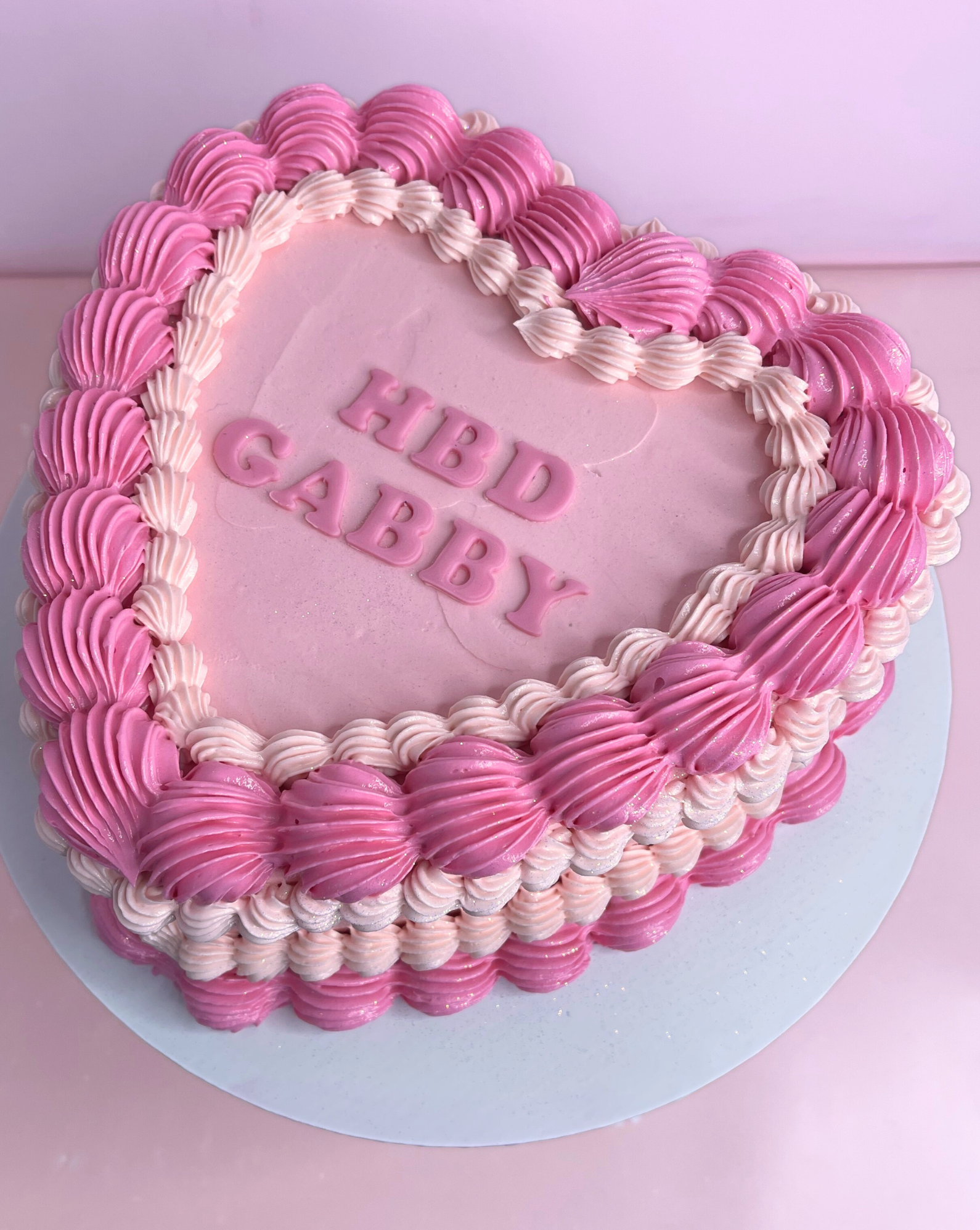 Pretty Pink Heart Shaped Speciality Cake