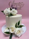 Classic White Rose Standard Height Cake