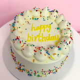 Vanilla "Happy Birthday" Mini Cake (Serves 4)