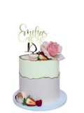 Light Pink Floral with Berries Extended Height Speciality Cake