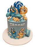 Cake Creations by Kate™ SpecialityCakes Bluey & Bingo's Macaron Party Cake