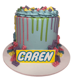Colourful Pastel Lego Standard Height Cake