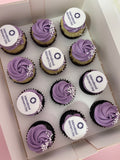 Cake Creations by Kate™ International Women's Day Purple Mini Cupcakes - Deluxe with Logos