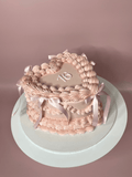 Cake Creations by Kate™ SpecialityCakes Pastel Pink and Bows Heart-Shaped Speciality Cake