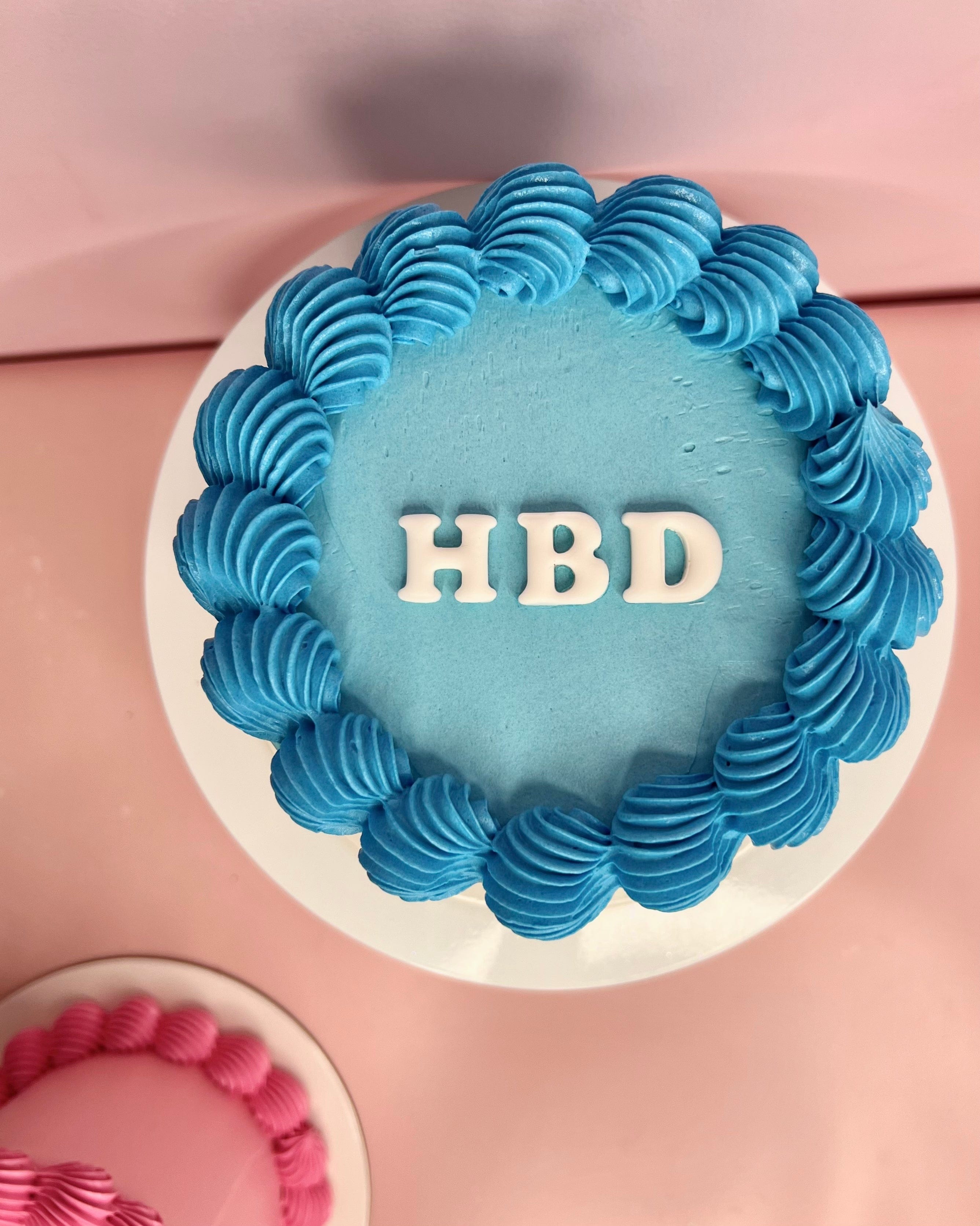 Cake Creations by Kate™ Pink/Blue Text Buttercream