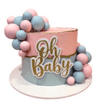 Cake Creations by Kate™ SpecialityCakes Pink or Blue, We Love You Cake
