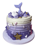Cake Creations by Kate™ SpecialityCakes Purple Mermaid Buttercream Standard Height Cake