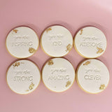 Cake Creations by Kate™ Reachdesk - 6 Employee Affirmation Biscuits