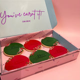 Cake Creations by Kate™ Reachdesk - 6 Handmade Fondant 'Merry Christmas' Biscuits
