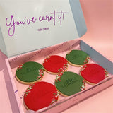 Cake Creations by Kate™ Reachdesk - 6 Handmade Fondant 'Merry Christmas' Biscuits