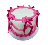 Cake Creations by Kate™ SpecialityCakes White and Dark Pink Bows Vintage Speciality Cake