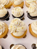 White Fancy Swirl Large Cupcakes