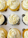 White Fancy Swirl Large Cupcakes