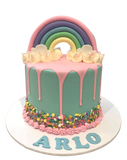 3D Fondant Pastel Rainbow Colourful Buttercream Speciality Cake