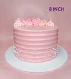 Baby Pink Buttercream Simple Cake