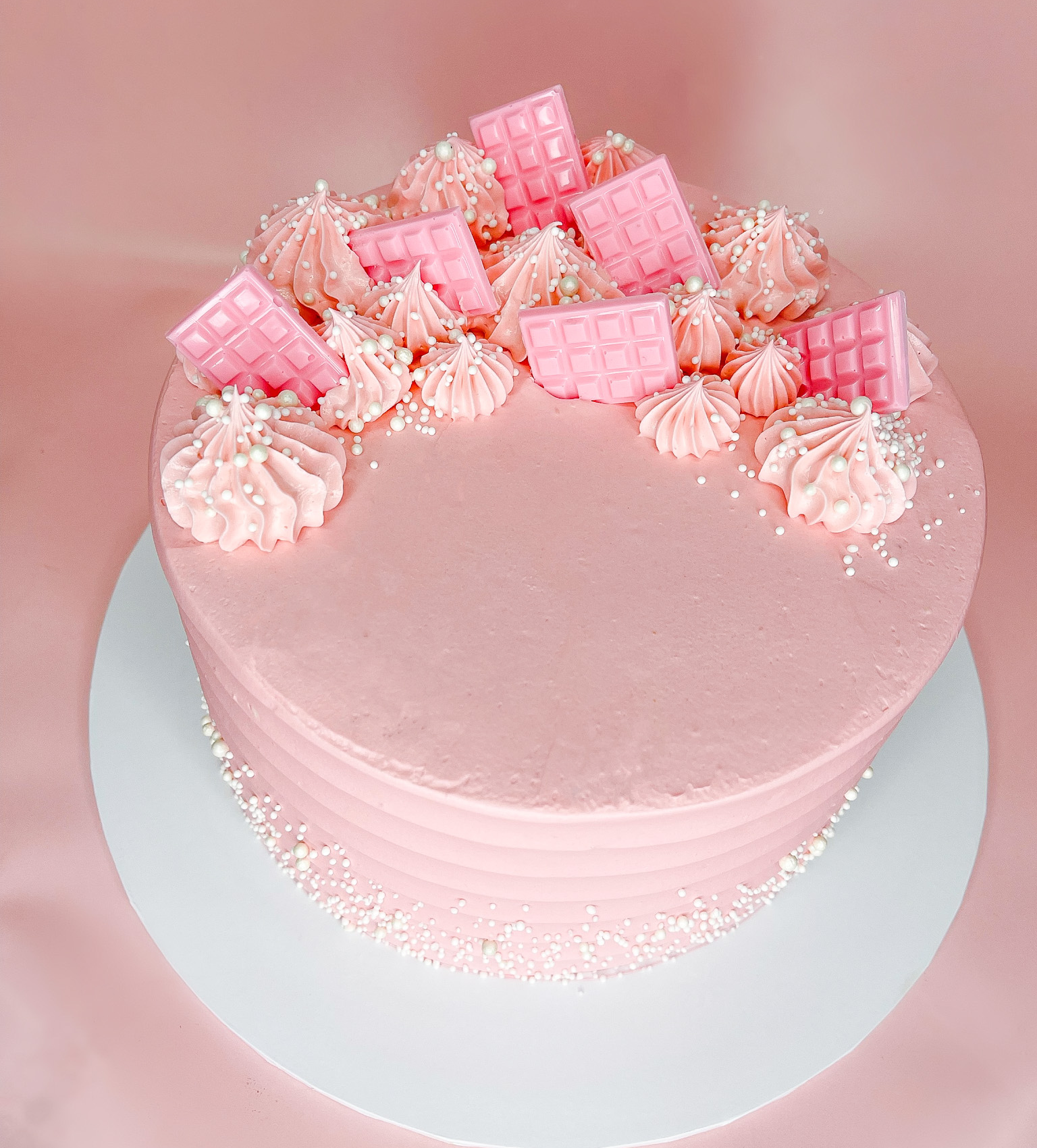 Pink Ombre Cake for Baby's 1st Birthday - Dessert First