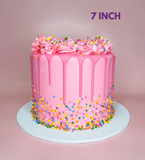 Pink Confetti Buttercream Simple Cake