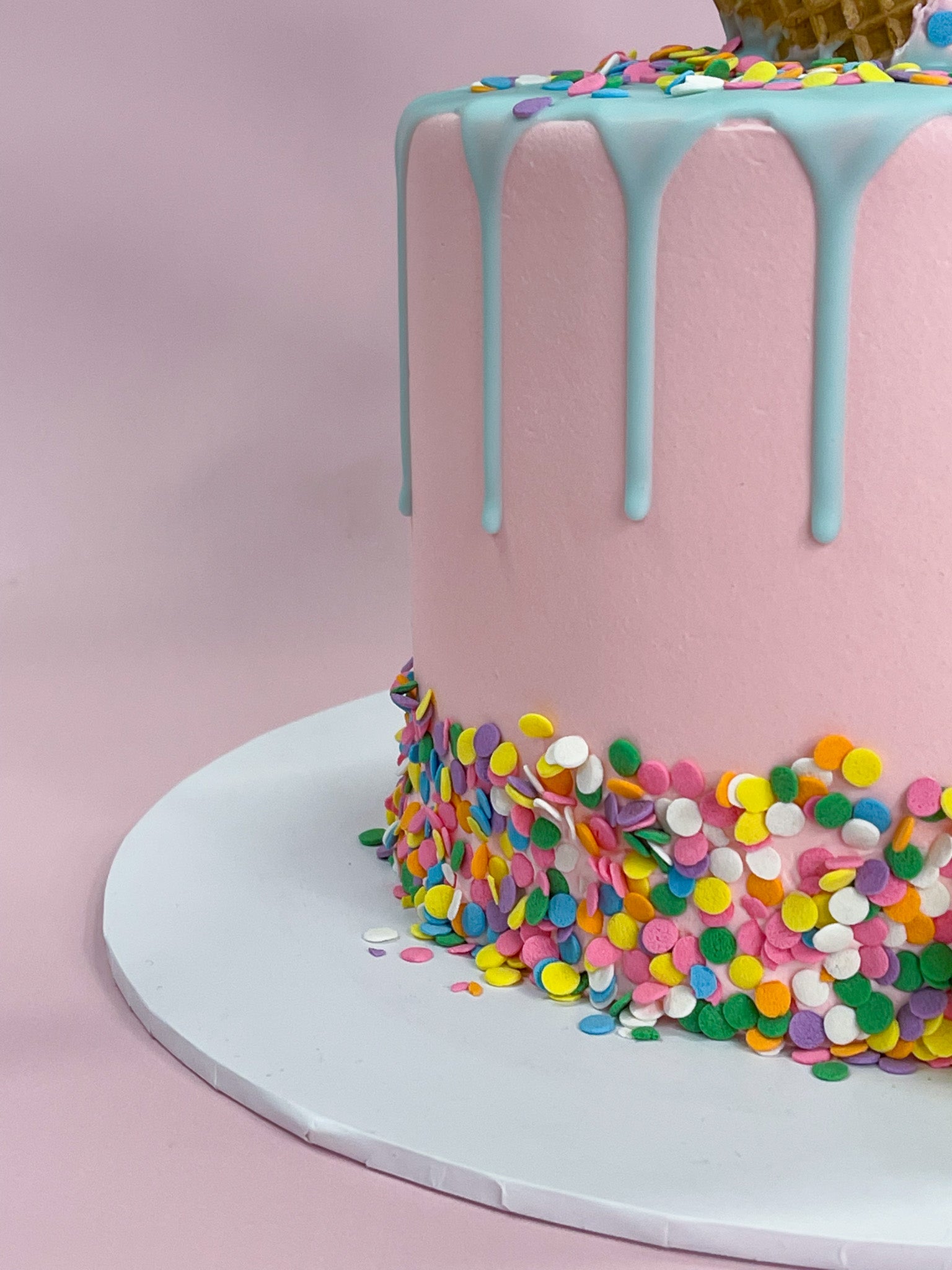 Ice Cream Cone Rainbow Sprinkles Speciality Cake