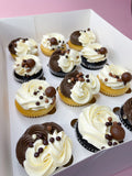 Chocolate & Vanilla Fancy Swirl Large Cupcakes