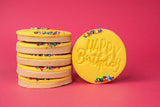 "Happy Birthday" embossed fondant cookies