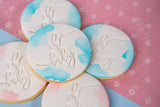 "Oh Baby" embossed fondant cookies