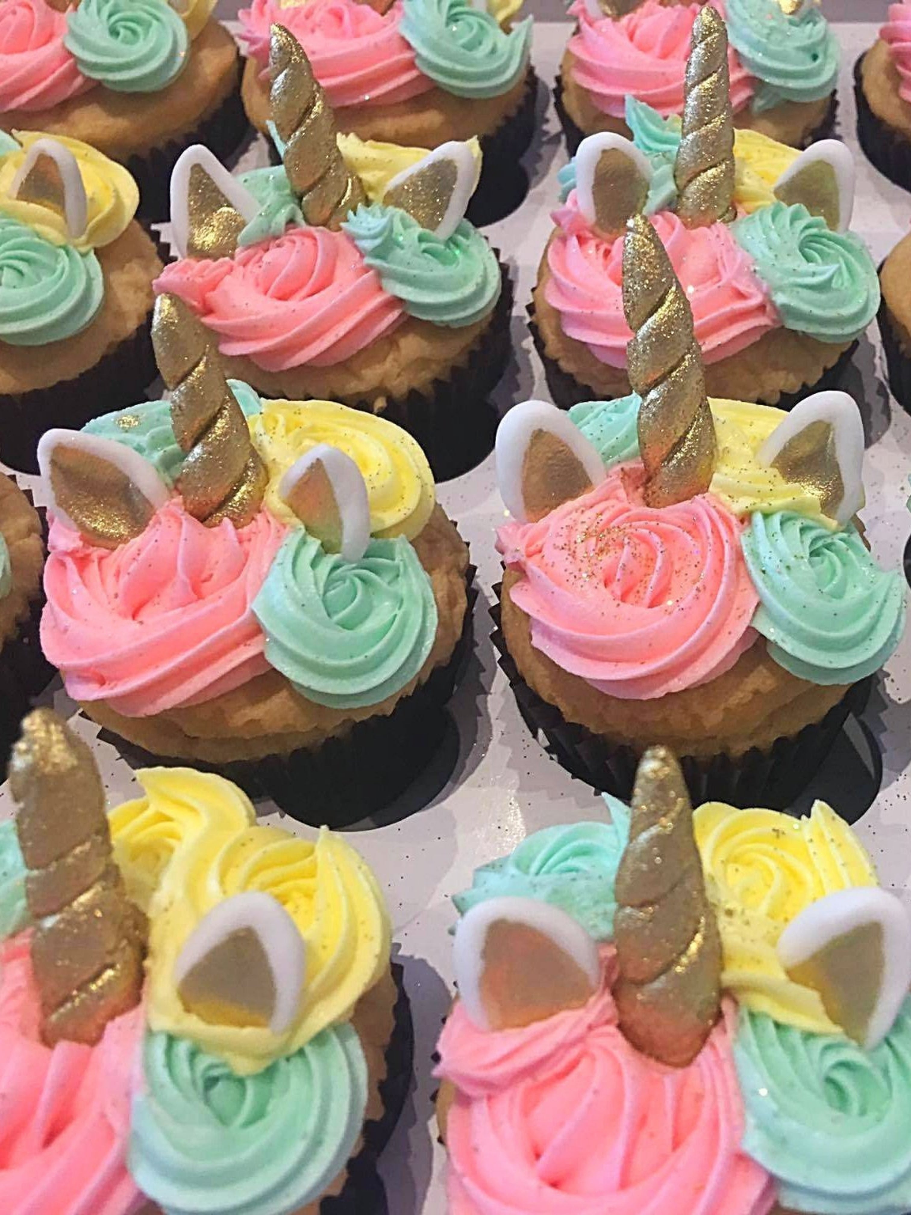 Rainbow Unicorn Mini Cupcakes