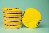 "Happy Birthday" embossed fondant cookies