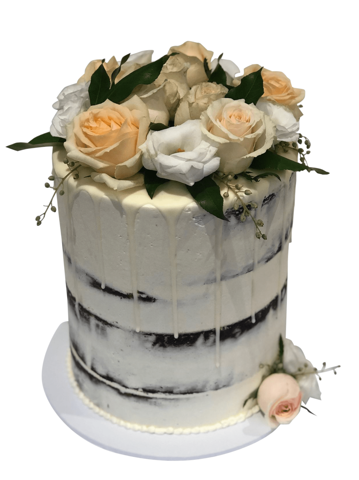 Cake Creations by Kate™ SpecialityCakes All About Peach and White Floral Double-Height Speciality Cake