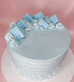 Cake Creations by Kate™ Baby Blue Buttercream Simple Cake