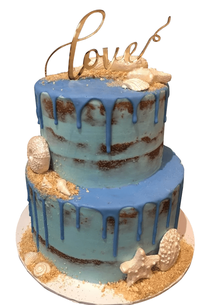 Cake Creations by Kate™ SpecialityCakes Beach-Themed 2-Tier Buttercream Speciality Cake