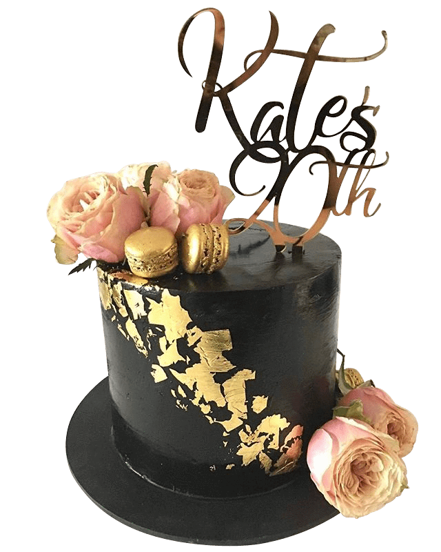 Cake Creations by Kate™ SpecialityCakes Black and Gold Extended Height Speciality Cake