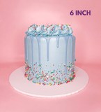 Cake Creations by Kate™ Blue Confetti Buttercream Simple Cake