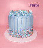 Cake Creations by Kate™ Blue Confetti Buttercream Simple Cake