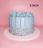 Cake Creations by Kate™ Blue Confetti Buttercream Simple Cake